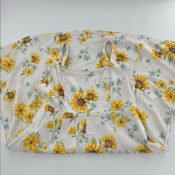 Old Navy Fit & Flare Sleeveless Linen-Blend Midi Dress sundress cottagecore XL - Picture 3 of 9